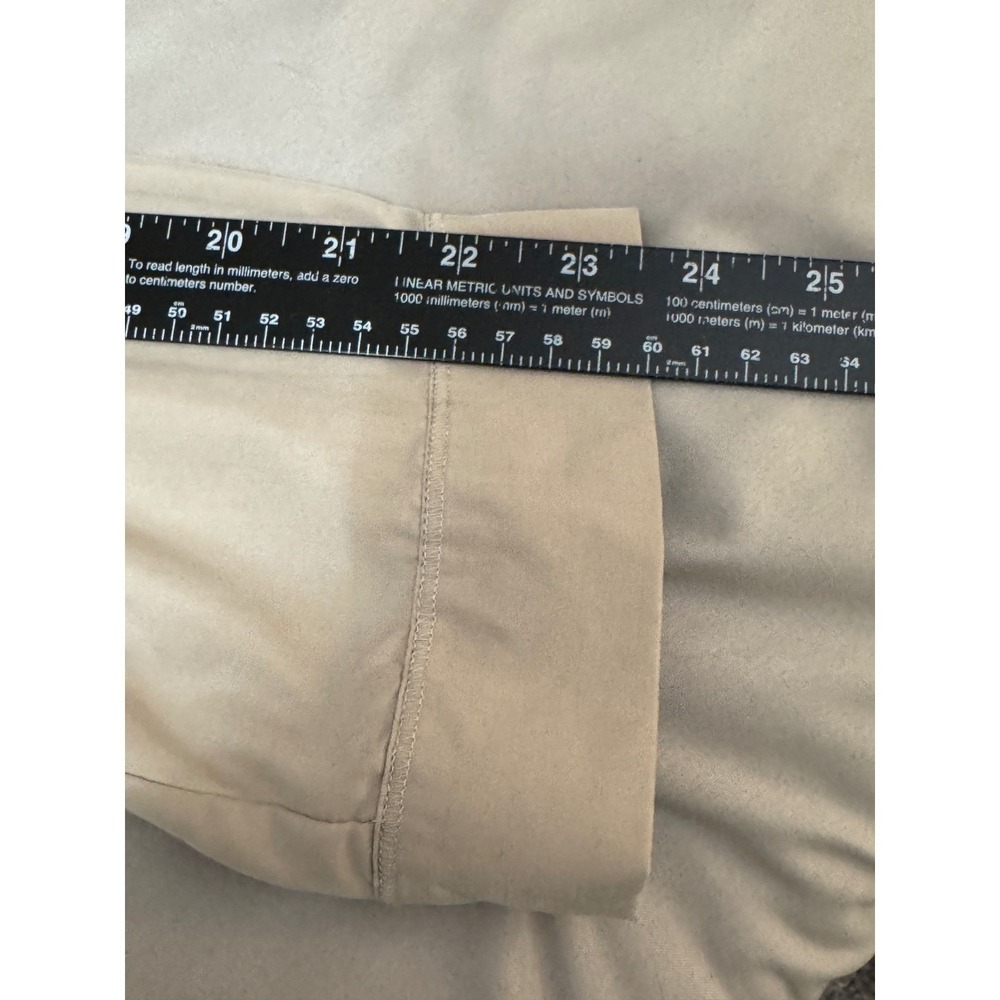 Chico's Women's Size 2 (L) Button Down Tunic Blouse Roll Tab Long Sleeve Beige - Picture 7 of 11
